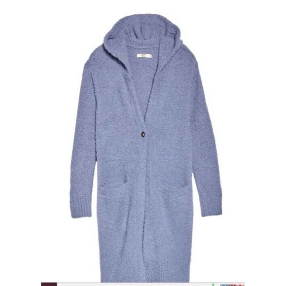 UGG Sweaters - Ugg Australia Womens Judith Fleece Cardigan Sweater Blue Long Sleeve M/L New
